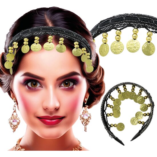 DIADEMA MONEDAS NEGRA, ADULTA image 0