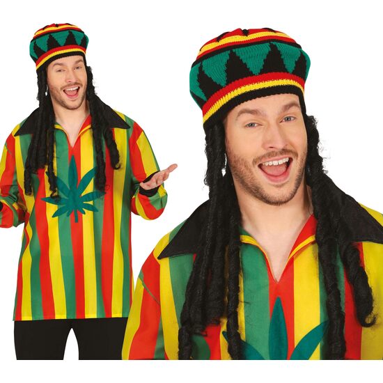 GORRO RASTA CON PELO, ADULTO image 0
