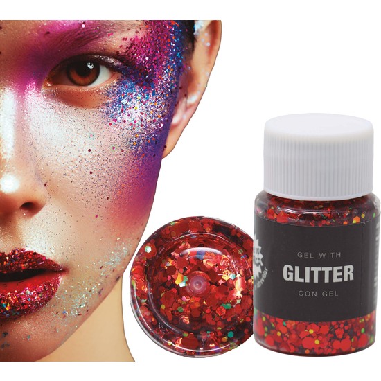 BOTE GLITTER EN GEL ROJO, 20 GR image 0