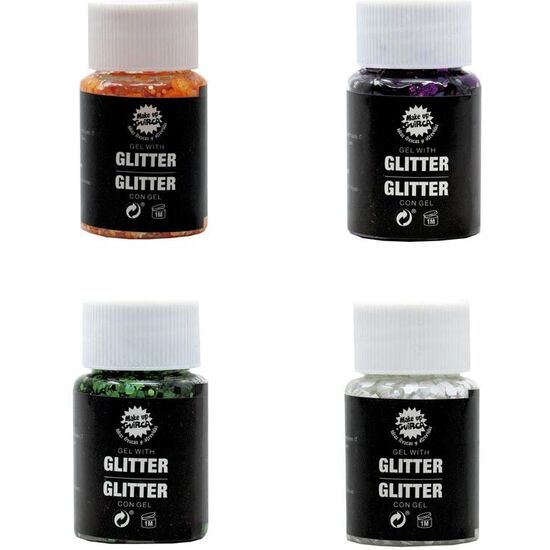 GEL CON GLITTER LILA 20 GR image 0