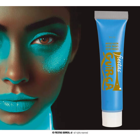 TUBO MAQUILLAJE CREMA AZUL NEON 10 ML image 0
