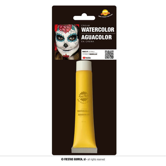 TUBO MAQUILLAJE AL AGUA AMARILLO 20 ML image 0