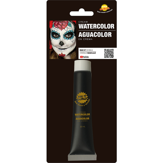 TUBO MAQUILLAJE AL AGUA NEGRO 20 ML image 0