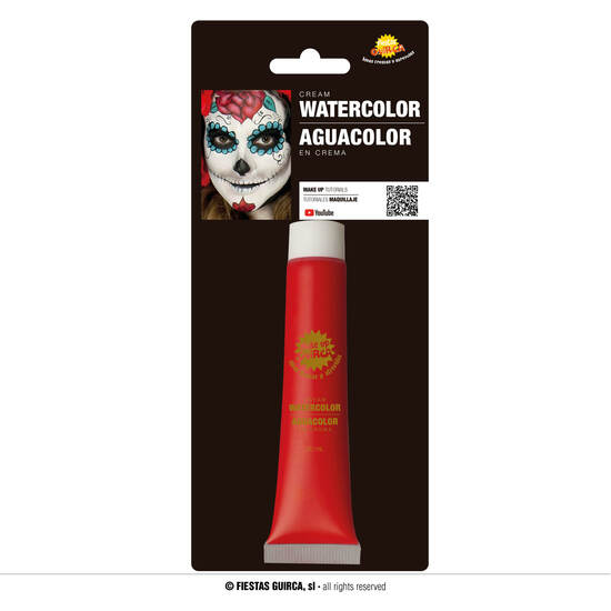 TUBO MAQUILLAJE AL AGUA ROJO 20 ML image 0