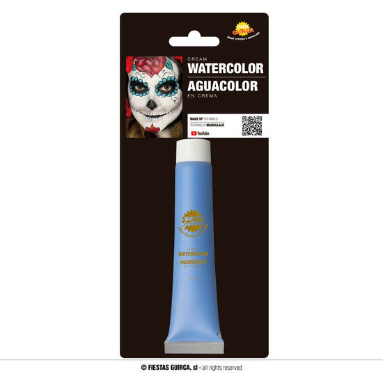 TUBO MAQUILLAJE AL AGUA AZUL CLARO 20 ML image 0