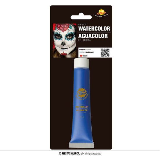 TUBO MAQUILLAJE AL AGUA AZUL OSCURO 20 ML image 0