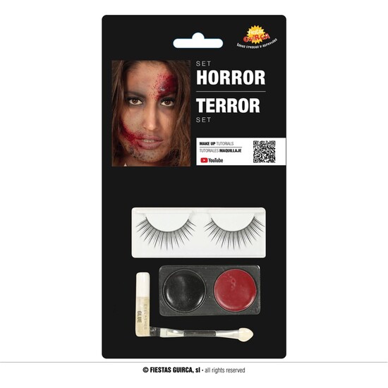 SET MAQUILLAJE TERROR CON PESTAÑAS image 0