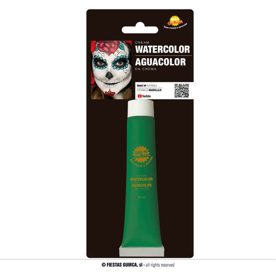 TUBO MAQUILLAJE AL AGUA VERDE OSCURO 20 ML image 0