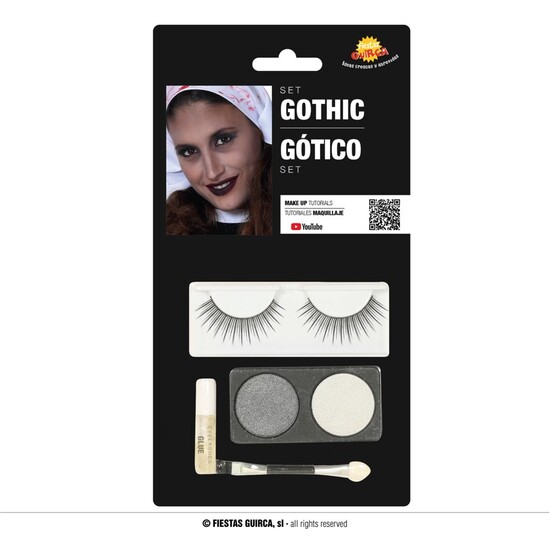 SET MAQUILLAJE GOTICO CON PESTAÑAS image 0