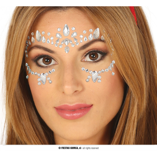 JOYAS FACIALES ADHESIVAS PLATEADAS image 0