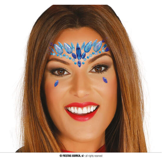 JOYAS FACIALES ADHESIVAS AZULES image 0