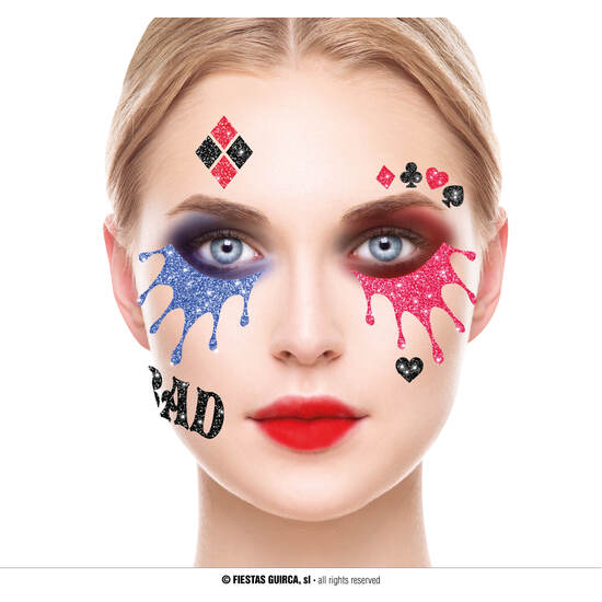 "DANGEROUS" GLITTER FACE, 20X20 CMS. image 0