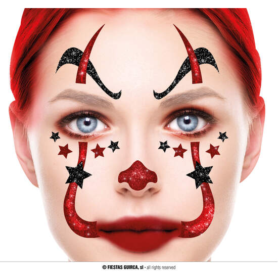 PAYASO GLITTER FACE, 20X20 CMS. image 0