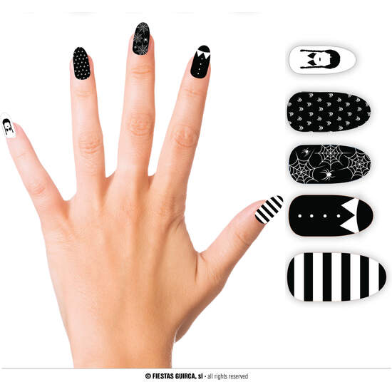 12 UÑAS GOTHIC GIRL CON GLUE image 0