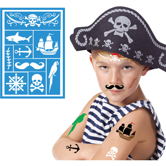 PLANTILLA ADHESIVA MAQ.INF.PIRATA 14X20 CMS image 0