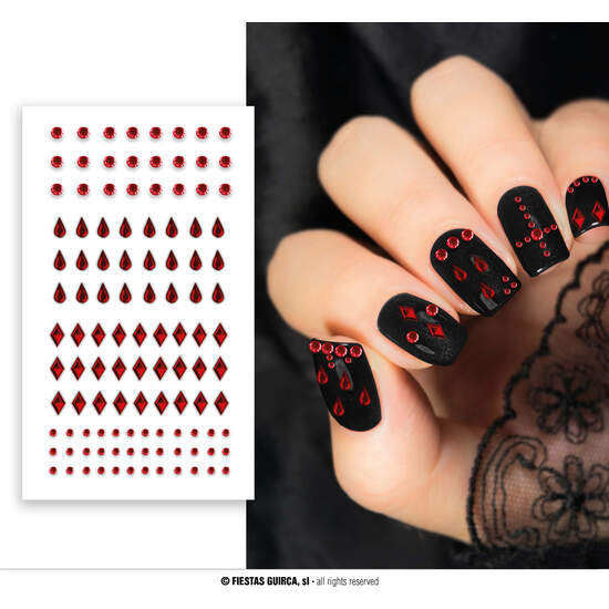 STICKER UÑAS ROJA 6X9 CM image 0