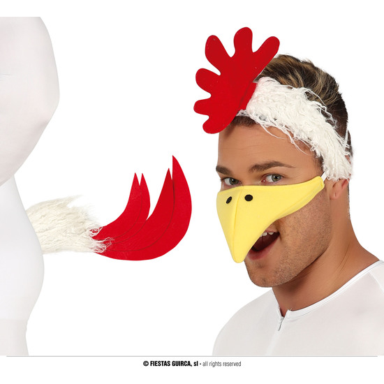 CONJUNTO GALLINA 3 PZS (COLA, DIADEMA Y PICO) image 0