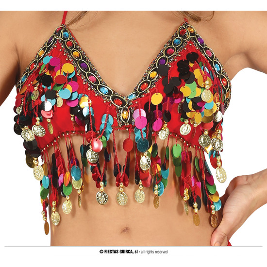 TOP DANZA DEL VIENTRE ROJO HQ image 0