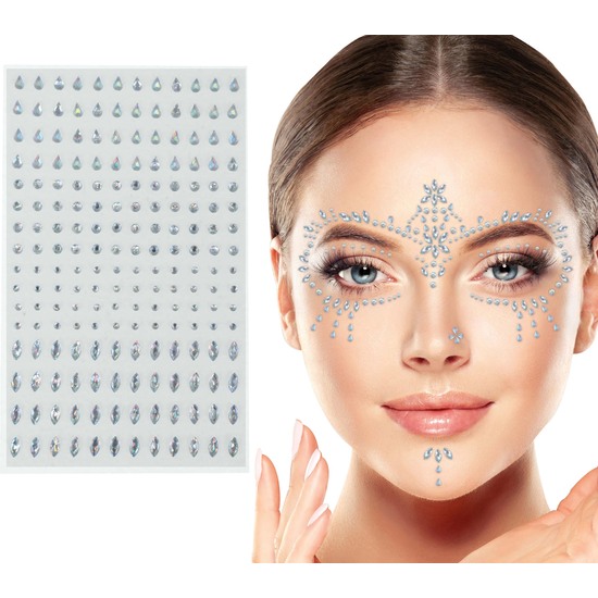 JOYAS FACIALES BRILLANTES SURTIDAS 9X15 CM, ADULT image 0