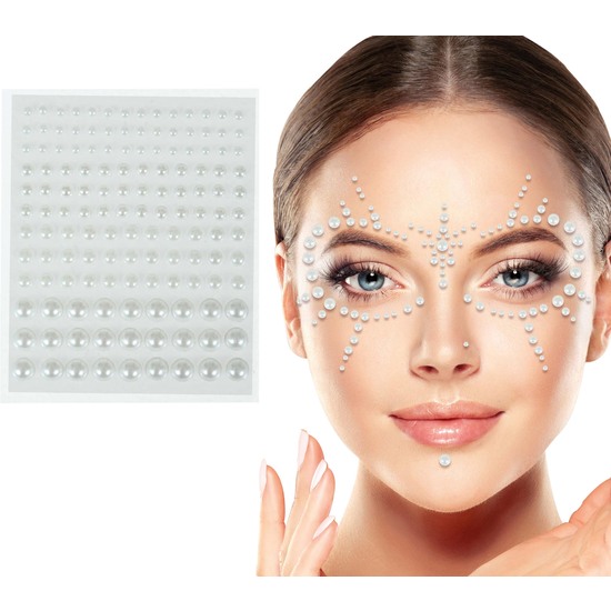 JOYAS FACIALES PERLAS SURTIDAS 10X20 CM, ADULTA image 0