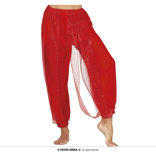 PANTALONES DANZA DEL VIENTRE ROJO, ADULTA, 42-44 image 0
