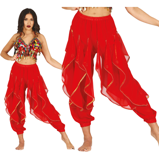 PANTALONES DANZA DEL VIENTRE ROJO HQ, 42  - 44 (L) image 0