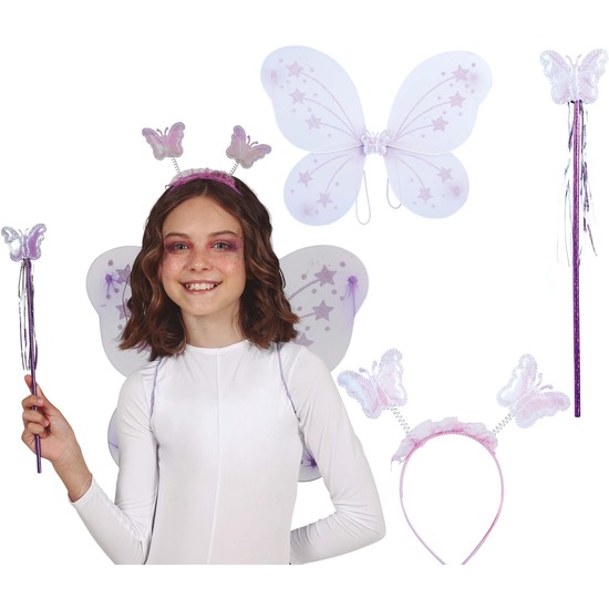 DIADEMA, ALAS DE 35X40 CMS LILA image 0