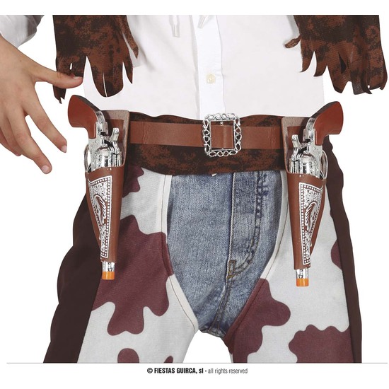 DOS CARTUCHERAS CON PISTOLA COWBOY 20 CMS image 0