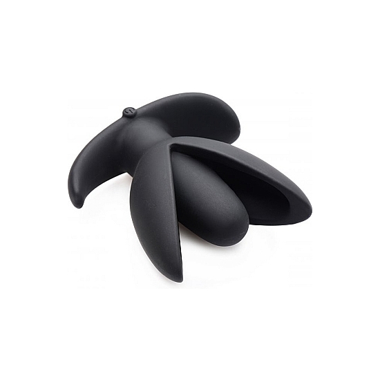 SPROUTED 10X SILICONE VIBRATING ANCHOR ANAL PLUG - BLACK image 0