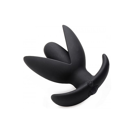 SPROUTED 10X SILICONE VIBRATING ANCHOR ANAL PLUG - BLACK image 3