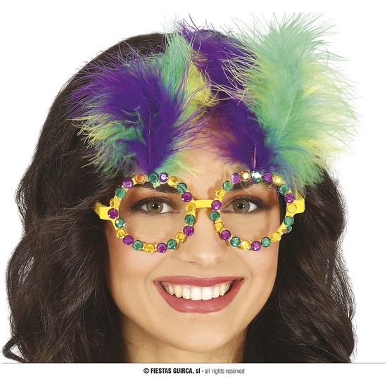 GAFAS CON PLUMAS image 0