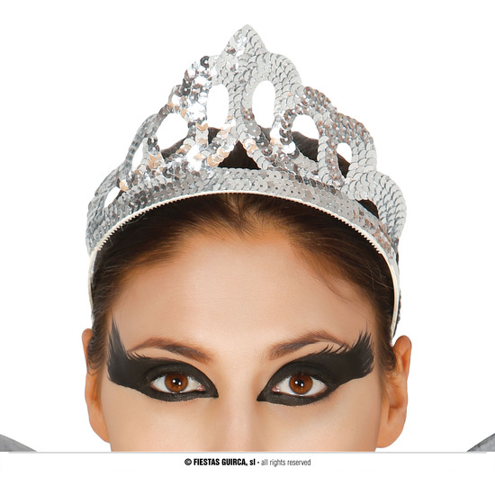 DIADEMA PLATA LENTEJUELAS image 0
