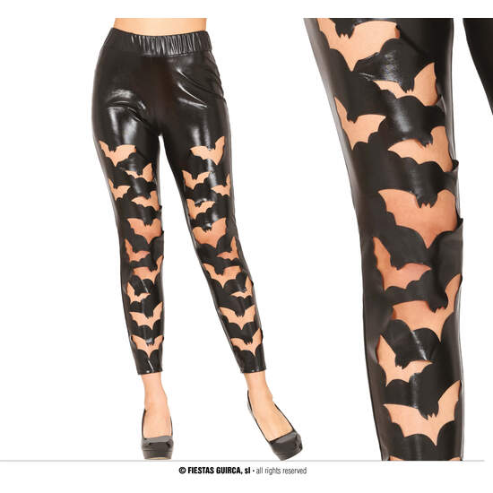 LEGGINS SIMIL/PIEL, NEGROS, MURCIELAGOS, 42–44 (L) image 0