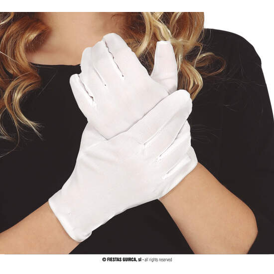 GUANTES BLANCOS INFANTILES 18 CM image 0