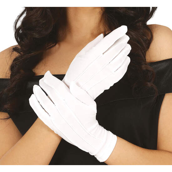 GUANTES BLANCO, BOTON, ADULTO 24 CMS, HQ image 0