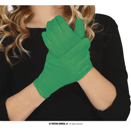 GUANTES VERDE OSCURO INFANTILES 17 CMS. image 0