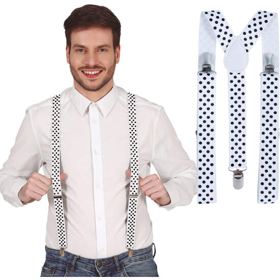 TIRANTES BLANCO CON TOPOS image 0