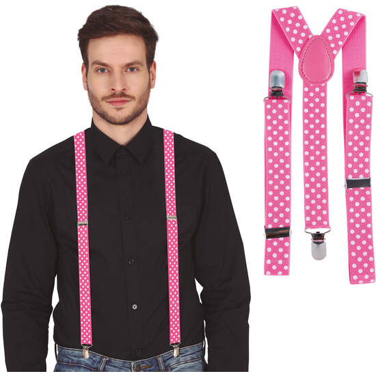 TIRANTES FUCSIA CON TOPOS image 0