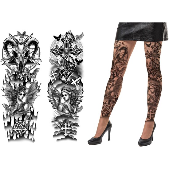 PANTYS TATAUJES GOTICOS SATANICOS image 0