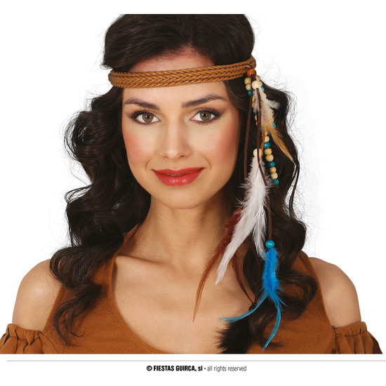 DIADEMA INDIO CON PLUMAS, ADULTO image 0