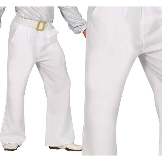 PANTALON BLANCO DISCO, ADULTO, 48 -50 (M) image 0