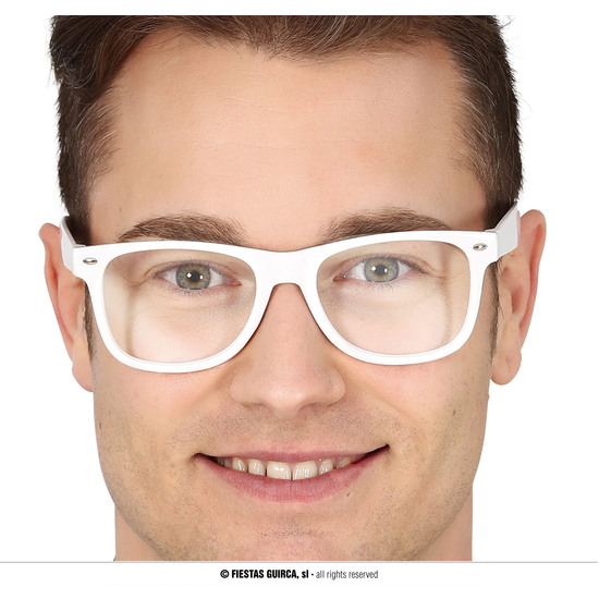 GAFAS BLANCAS CON CRISTALES TRANSPARENTES image 0