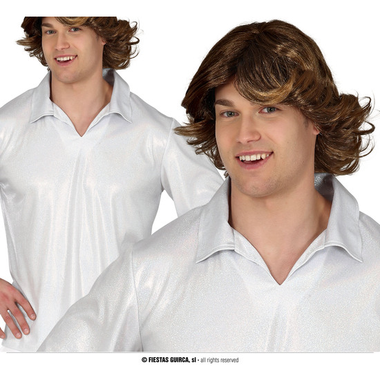 CAMISA DISCO EN PLATA, ADULTO, 52 - 54 (L) image 0