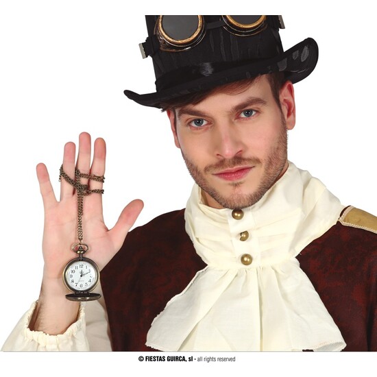 RELOJ DE BOLSILLO CON CADENA STEAMPUNK image 0