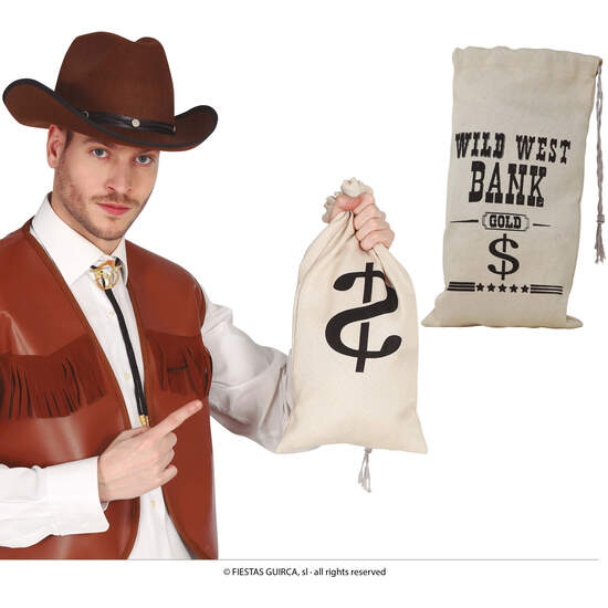 BOLSA TELA DINERO COWBOY 42X22 CMS. image 0