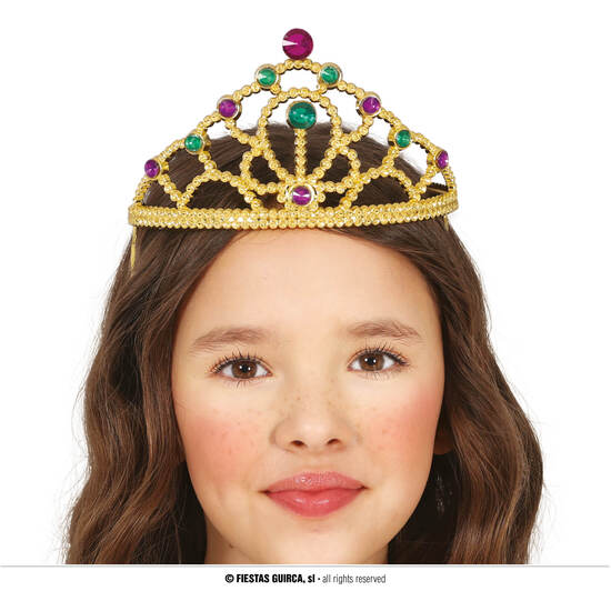 DIADEMA ORO CON PIEDRAS MULTIC. INFANTIL image 0