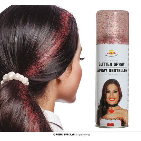 ESPRAY GLITTER ROJO CABELLO 125 ML image 0
