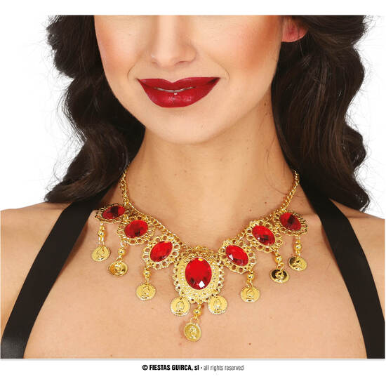 COLLAR RUBIES ROJOS, METALICO image 0