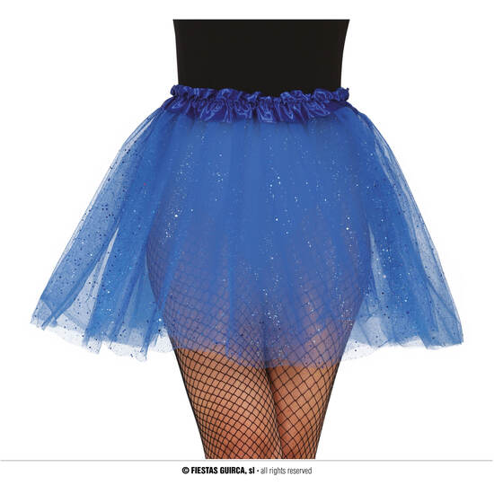 TUTU CON GLITTER, AZUL, 40 CMS image 0