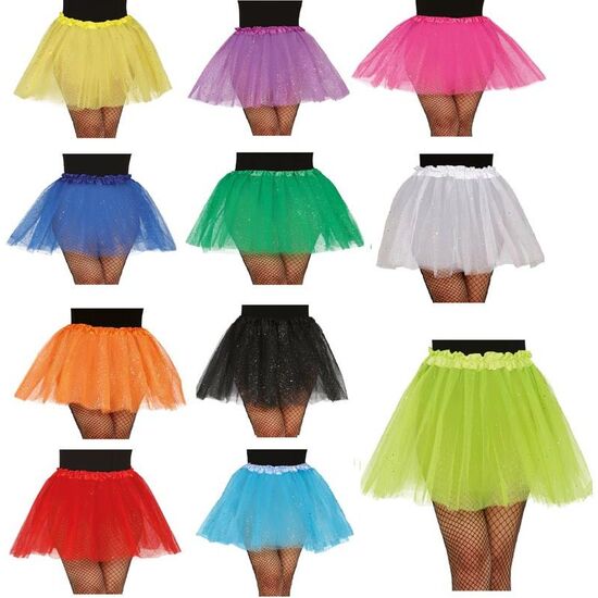 TUTU CON GLITTER, VERDE OSCURO, 40 CMS image 0